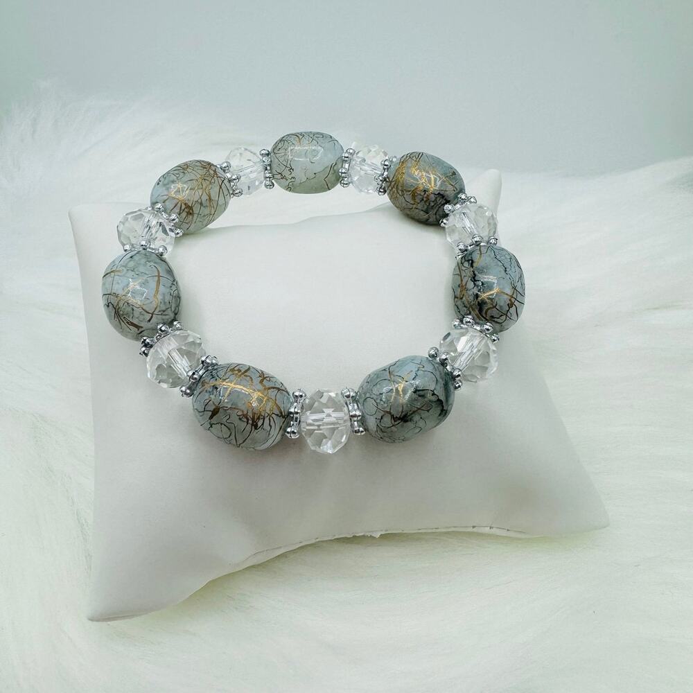 Ash Barrel Design Beaded Bracelet